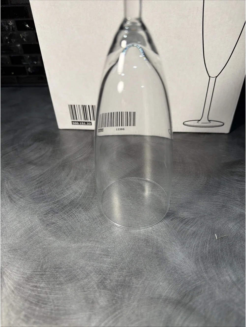 IKEA Swedish Champagne Flute Clear Glass 6 pack 500.151.22 Tall Slender Åsa Gray